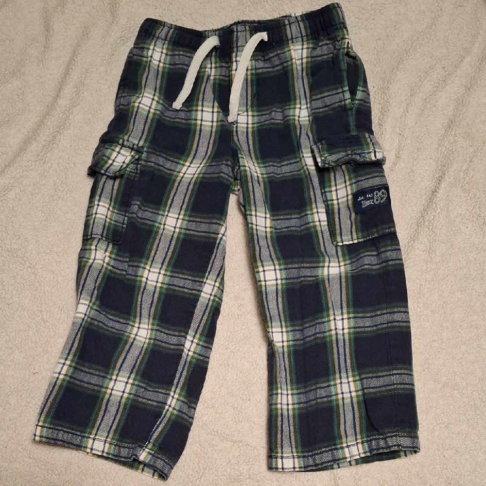 PLACE Blue and Green Plaid Shirt
